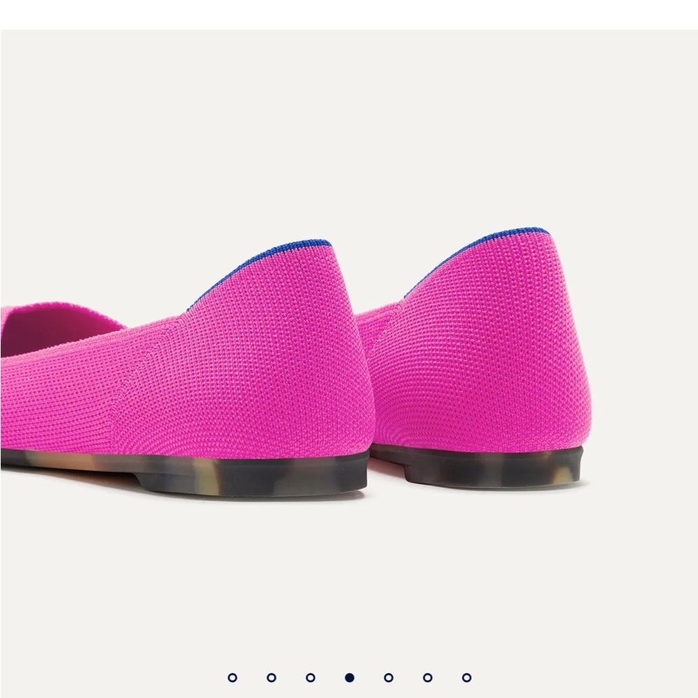 Rothy's Bright Pink Knit Pointed Toe Flats - Picture 13 of 15